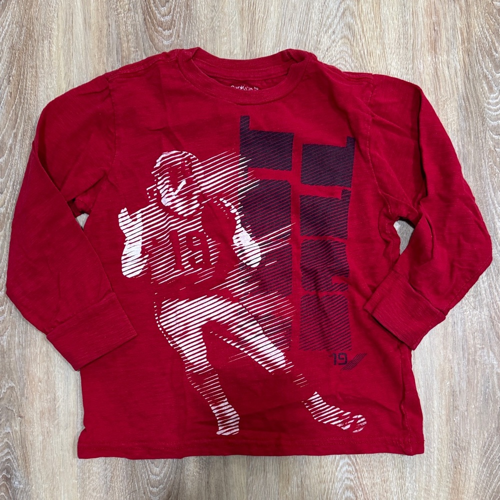 GAP Red Graphic Long Sleeve Kids Tee